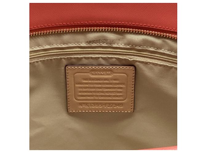Saco Tote Coach Peyton Carry All em couro coral Laranja - vista 6
