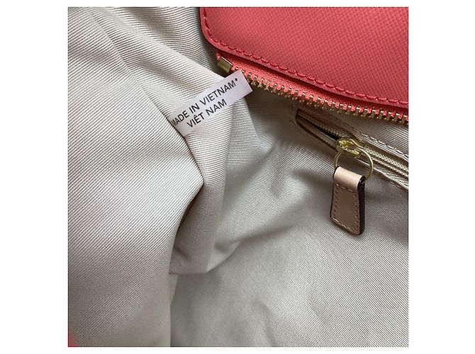 Saco Tote Coach Peyton Carry All em couro coral Laranja - vista 8