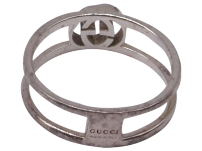 Anello Gucci Double G in metallo argentato Argento - vista 3