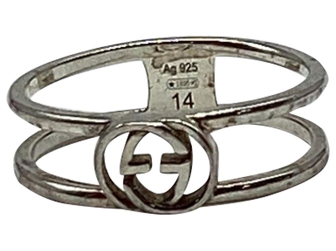 Anello Gucci Double G in metallo argentato Argento - vista 7