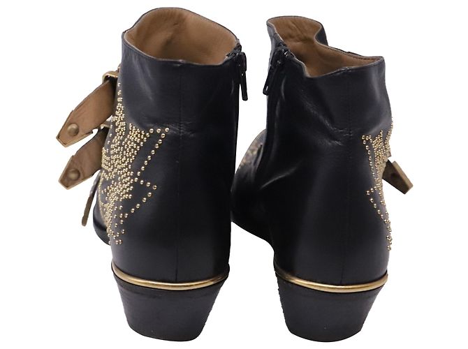Botines bajas Chloé Susanna con tachuelas en cuero negro - vista 5