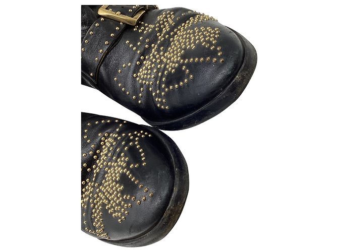 Botines bajas Chloé Susanna con tachuelas en cuero negro - vista 9