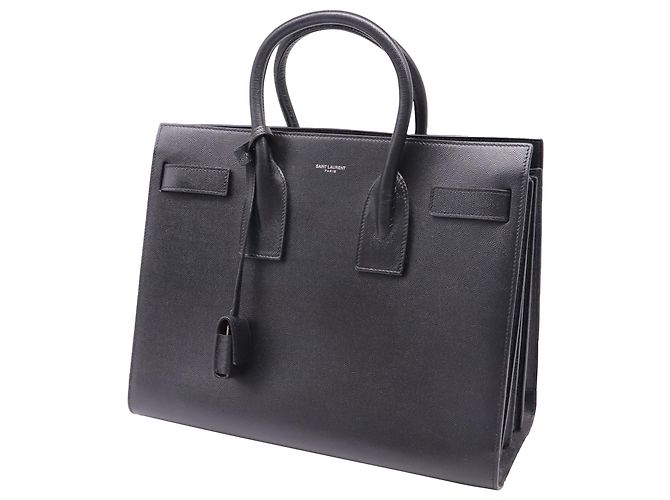 Autre Marque Saint Laurent Sac de Jour Tote Bag in pelle nera Nero - vista 2