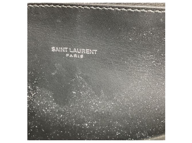 Autre Marque Saint Laurent Sac de Jour Tote Bag in pelle nera Nero - vista 8