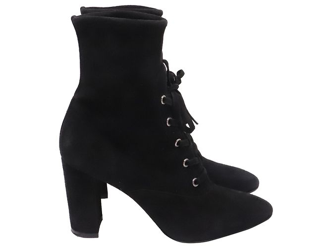 Botines de tacón Gianvito Rossi en ante negro - vista 3