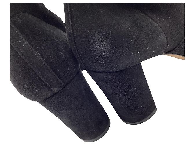 Botines de tacón Gianvito Rossi en ante negro - vista 8