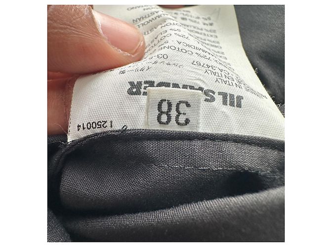 Jil Sander Vintage Midi-Rock aus schwarzer Baumwolle - Ansicht 10