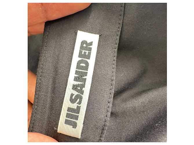 Jil Sander Vintage Midi-Rock aus schwarzer Baumwolle - Ansicht 7
