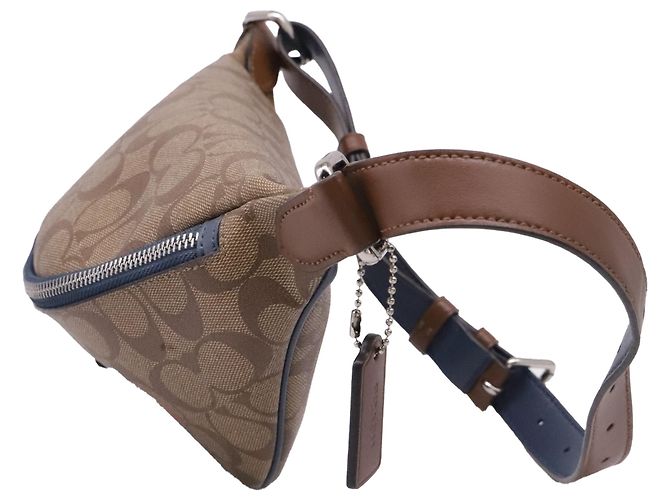 Borsello da vita Coach in nylon canvas marrone Rosso - vista 3