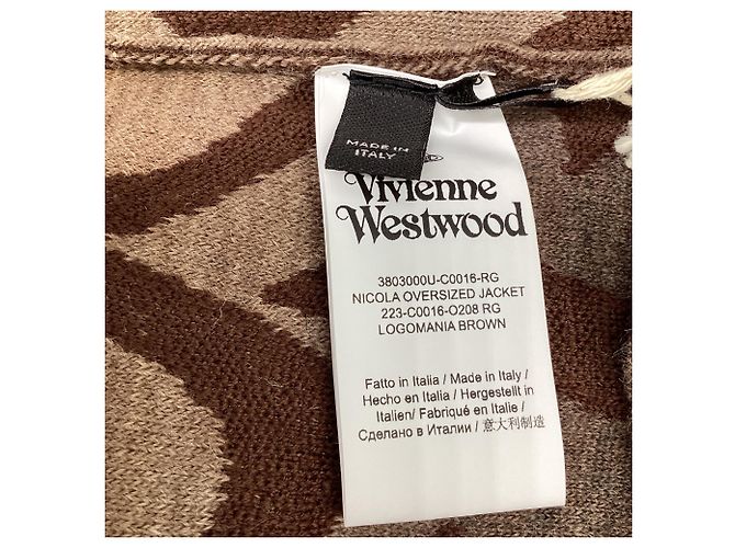Veste Oversized Nicola Vivienne Westwood en laine marron Rouge - vue 6