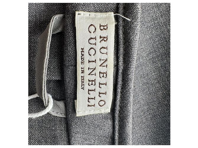 Blazer Brunello Cucinelli in cotone grigio - vista 4