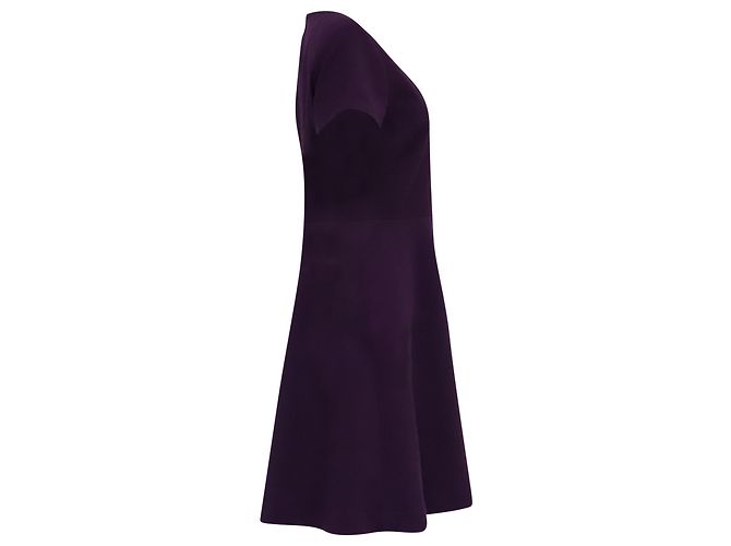 Autre Marque Abito midi a trapezio Brooks Brothers in lana viola - vista 3