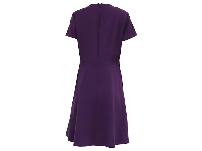Autre Marque Abito midi a trapezio Brooks Brothers in lana viola - vista 4