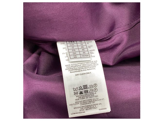 Autre Marque Abito midi a trapezio Brooks Brothers in lana viola - vista 5