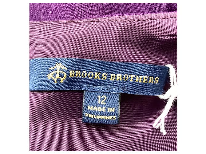 Autre Marque Abito midi a trapezio Brooks Brothers in lana viola - vista 7