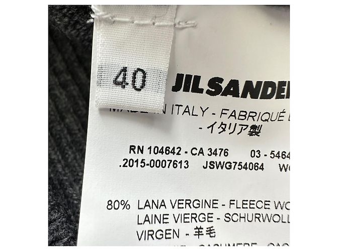 Jil Sander Strickcardigan mit Knöpfen aus grauer Wolle - Ansicht 5