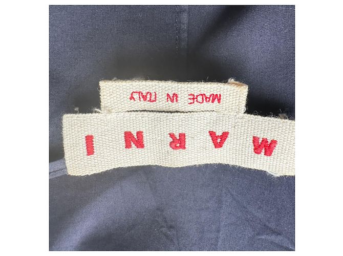 Marni Peplum-Top mit Kordzug aus schwarzer Baumwolle - Ansicht 4