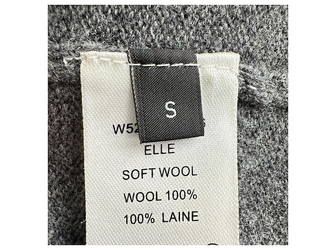 Joseph ärmelloses Midi-Kleid mit Bindegürtel aus grauer Wolle - Ansicht 8