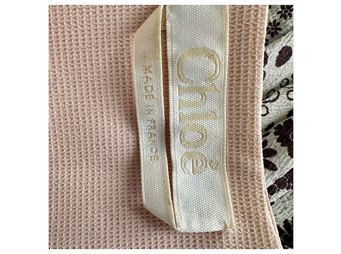 Blusa Chloé in cotone multicolore con stampa paisley e bordo in pizzo - vista 4