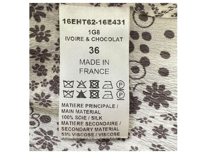 Blusa Chloé in cotone multicolore con stampa paisley e bordo in pizzo - vista 5