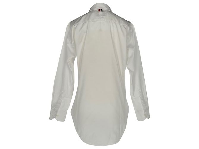 Camisa de botões Thom Browne em algodão branco Cru - vista 3