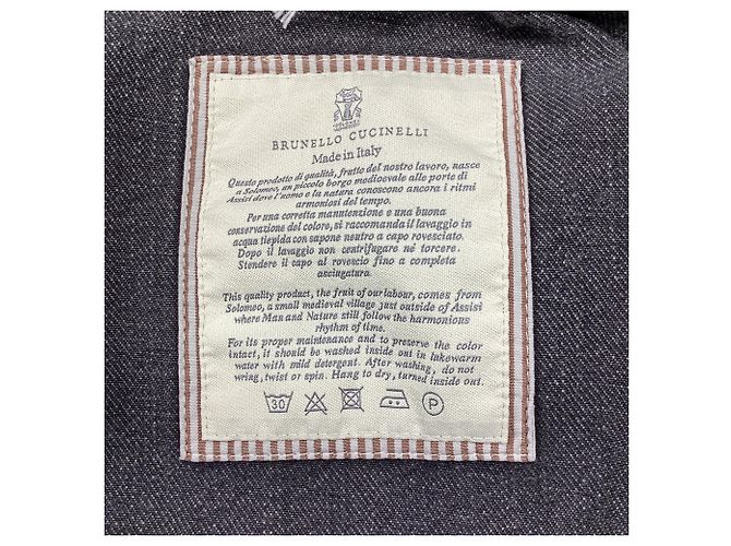 Chaqueta vaquera Brunello Cucinelli en algodón gris - vista 7
