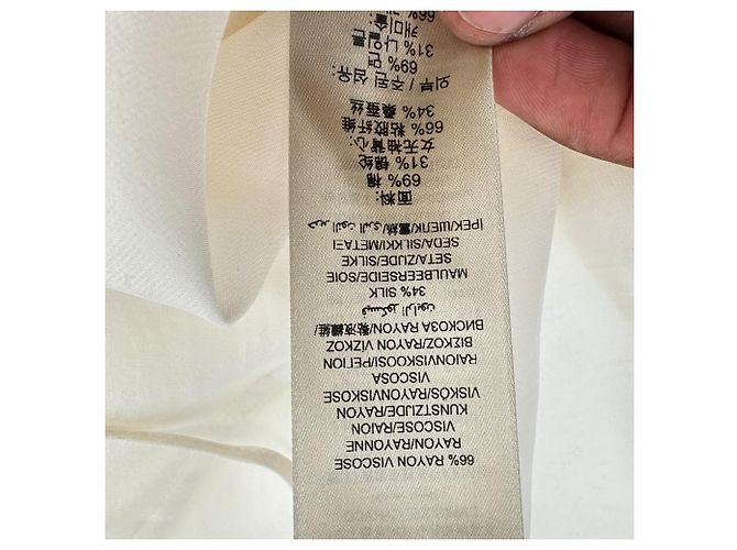 Top camisola Burberry em rayon branco Cru - vista 6