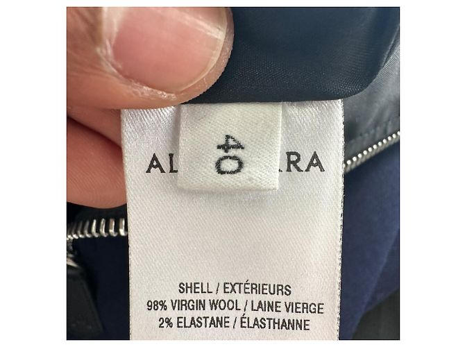 Falda midi Altuzarra en lana azul marino - vista 11