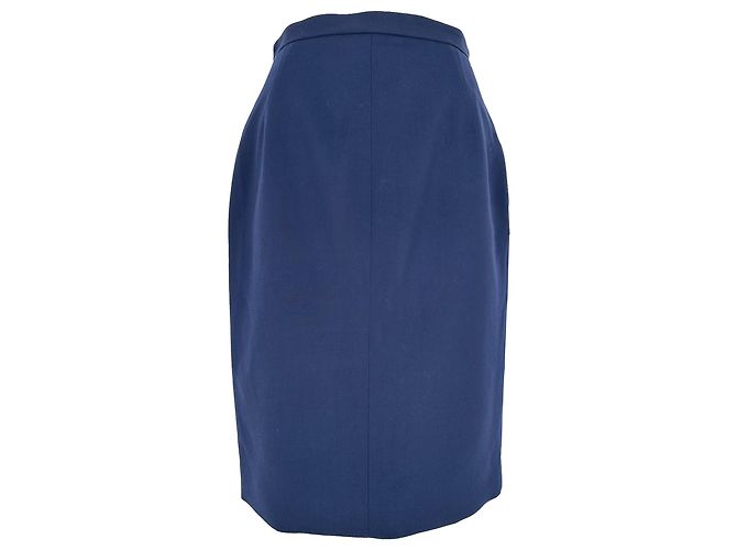 Falda midi Altuzarra en lana azul marino - vista 2