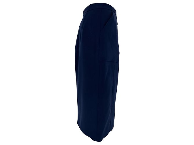 Falda midi Altuzarra en lana azul marino - vista 3