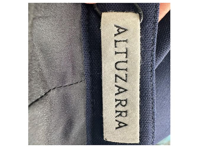Falda midi Altuzarra en lana azul marino - vista 8