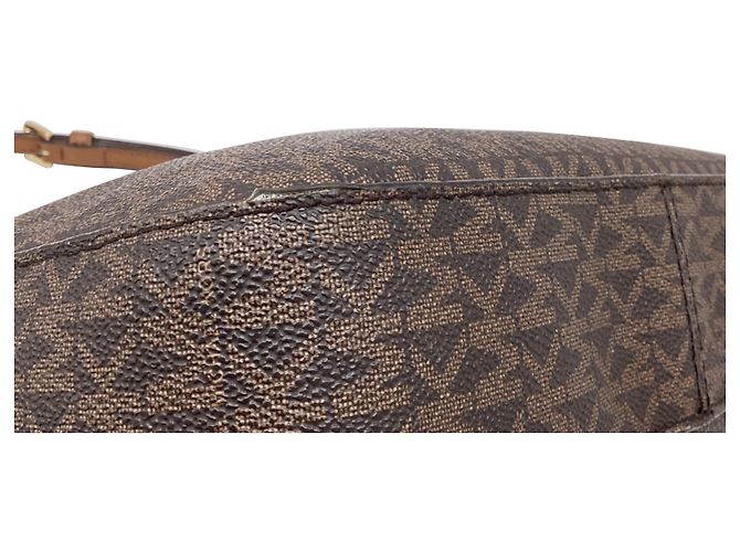Borsa Crossbody Michael Kors Jet Set Large EW Zip Chain in pelle marrone Rosso - vista 12