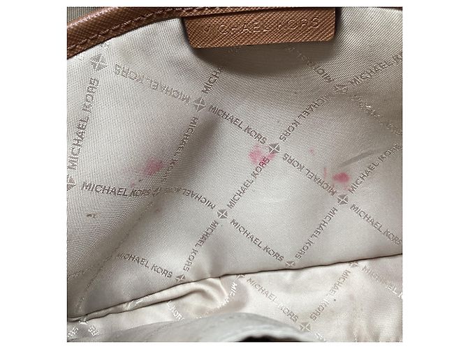 Borsa Crossbody Michael Kors Jet Set Large EW Zip Chain in pelle marrone Rosso - vista 9