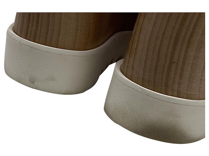 Stella Mc Cartney Chaussures compensées à plateforme Elyse de Stella McCartney en cuir rose - vue 11