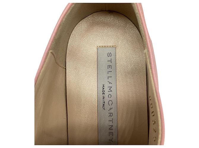 Stella Mc Cartney Chaussures compensées à plateforme Elyse de Stella McCartney en cuir rose - vue 8