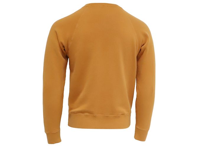 Sweatshirt tingida Tom Ford em algodão amarelo Camelo - vista 4