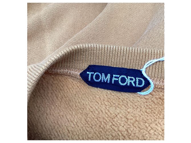Sweatshirt tingida Tom Ford em algodão amarelo Camelo - vista 5