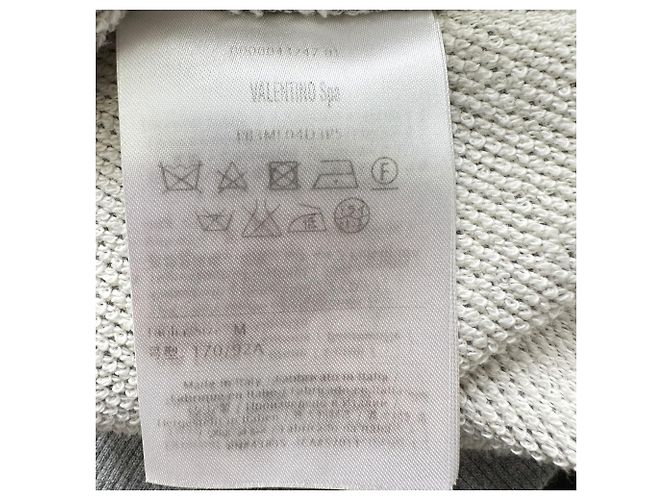 Valentino Garavani Sudadera Valentino con bordado de mariposa en algodón gris - vista 5