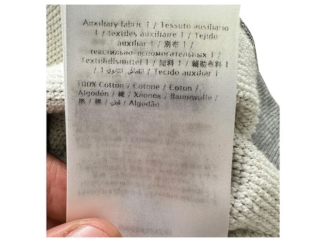 Valentino Garavani Sudadera Valentino con bordado de mariposa en algodón gris - vista 8