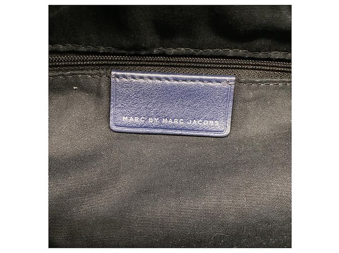 Marc Jacobs Too Hot To Handle Satchel Bag aus dunkelblauem Leder Marineblau - Ansicht 13