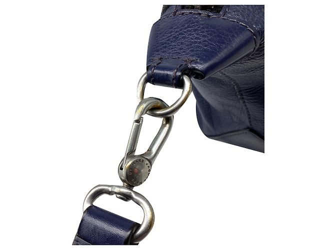 Marc Jacobs Too Hot To Handle Satchel Bag aus dunkelblauem Leder Marineblau - Ansicht 16
