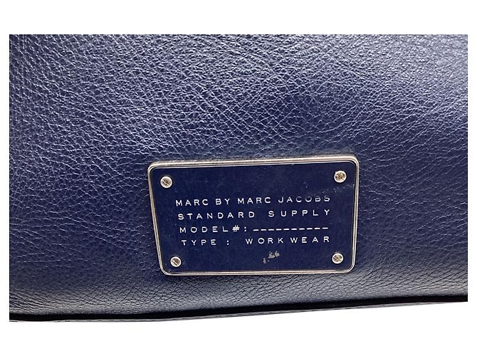 Marc Jacobs Too Hot To Handle Satchel Bag aus dunkelblauem Leder Marineblau - Ansicht 17