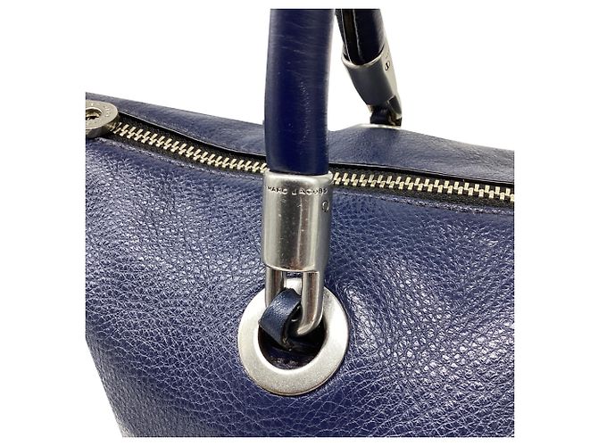Marc Jacobs Too Hot To Handle Satchel Bag aus dunkelblauem Leder Marineblau - Ansicht 18