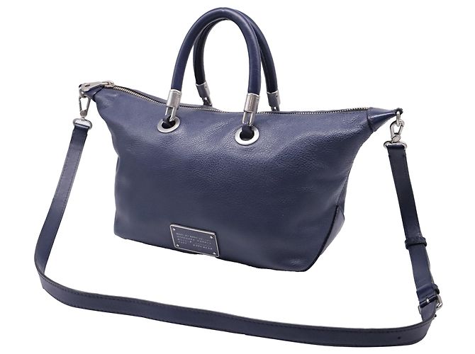 Marc Jacobs Too Hot To Handle Satchel Bag aus dunkelblauem Leder Marineblau - Ansicht 2