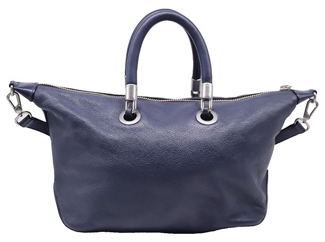 Marc Jacobs Too Hot To Handle Satchel Bag aus dunkelblauem Leder Marineblau - Ansicht 4