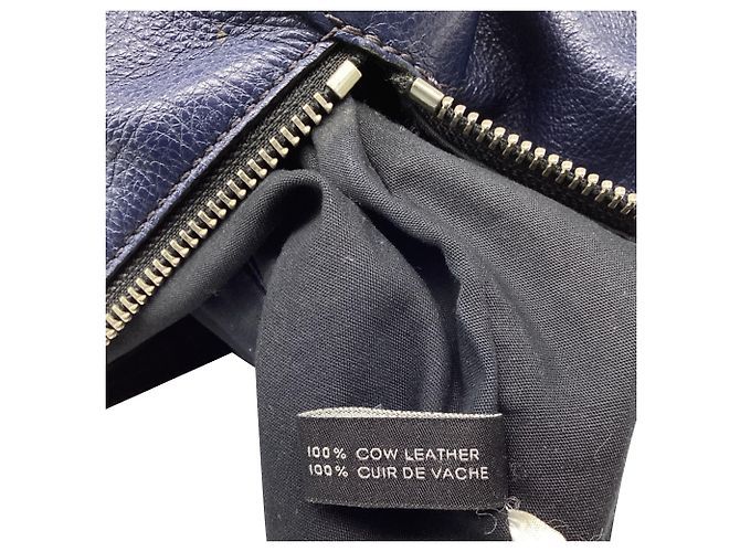 Marc Jacobs Too Hot To Handle Satchel Bag aus dunkelblauem Leder Marineblau - Ansicht 9