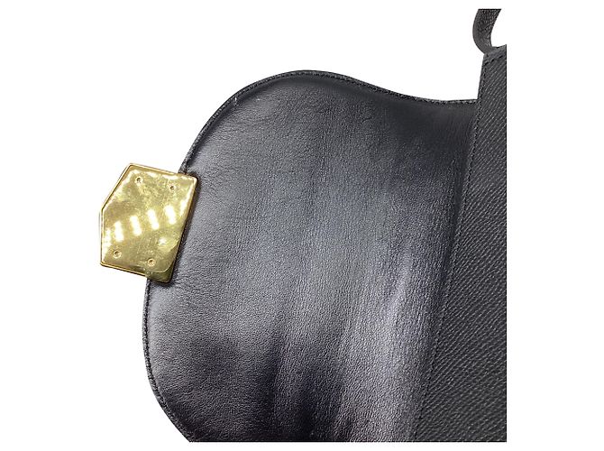 Céline Borsa a tracolla Celine Trotteur Small in pelle nera Stampa python - vista 12