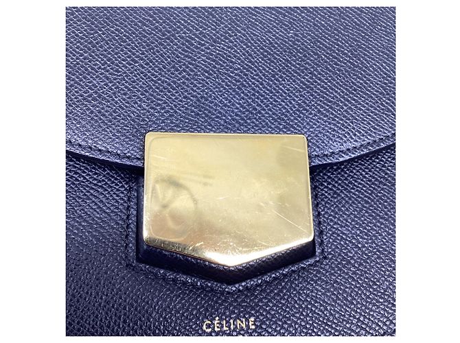 Céline Borsa a tracolla Celine Trotteur Small in pelle nera Stampa python - vista 13