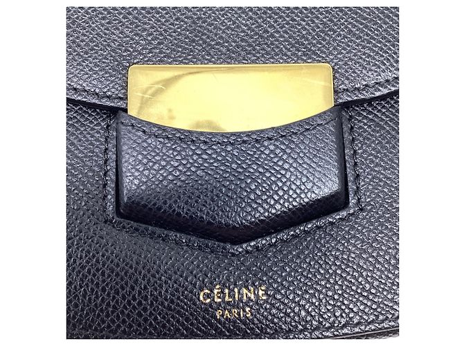 Céline Borsa a tracolla Celine Trotteur Small in pelle nera Stampa python - vista 14