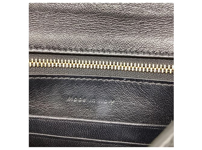 Céline Borsa a tracolla Celine Trotteur Small in pelle nera Stampa python - vista 8